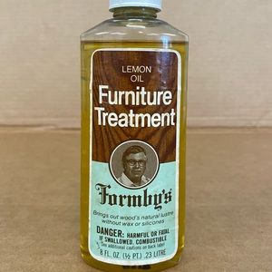 Formby’s Lemon Oil Wood Furniture Treatment 8oz Vintage